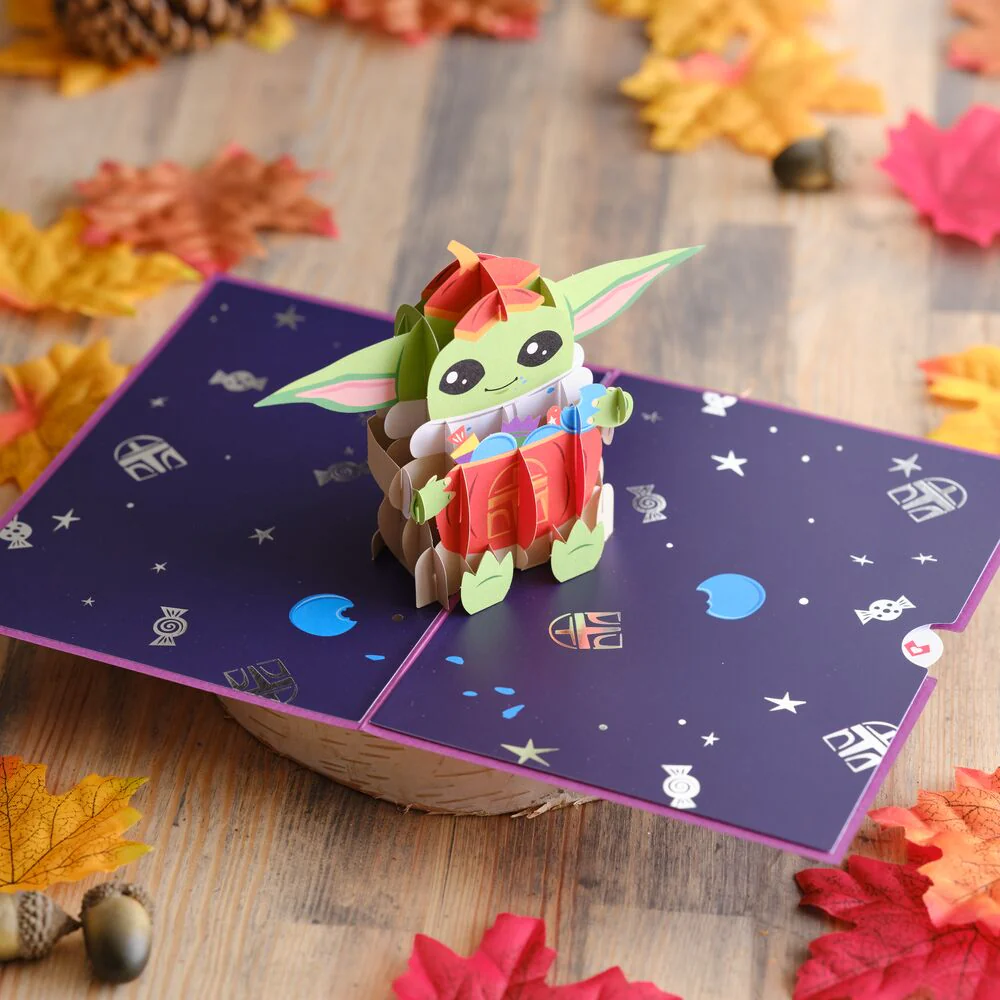 Star Wars™ The Mandalorian™ Grogu™ No Tricks All Treats Pop-Up Card - Image 5