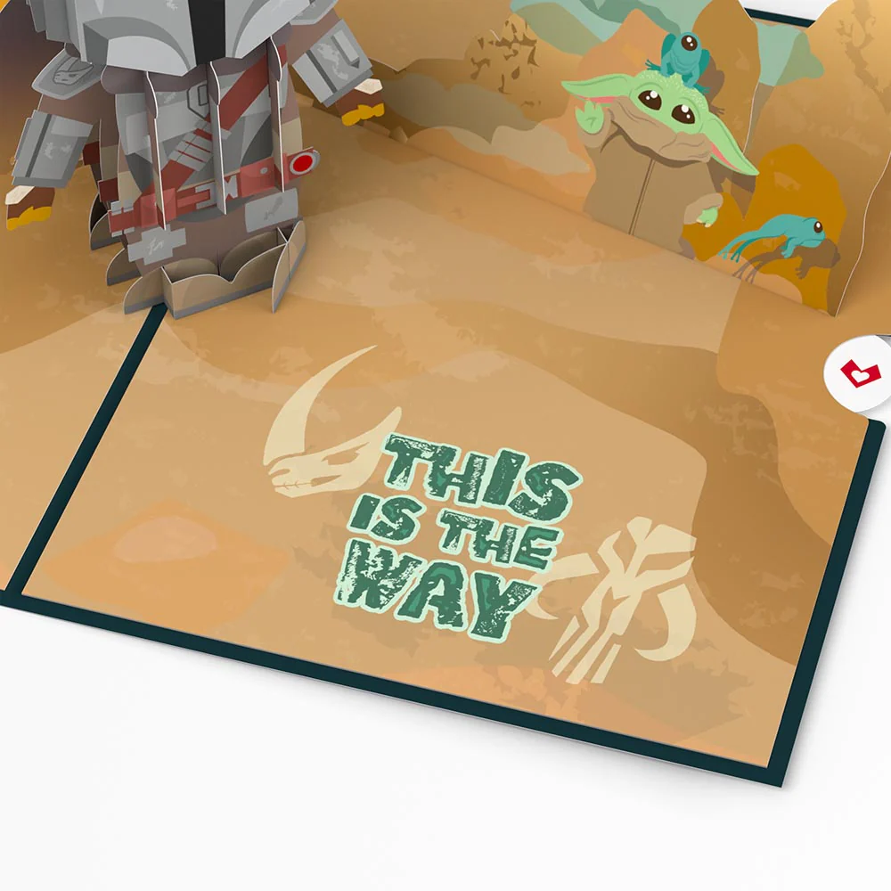 Star Wars™ The Mandalorian™ Legendary Warrior Birthday Pop-Up Card - Image 2