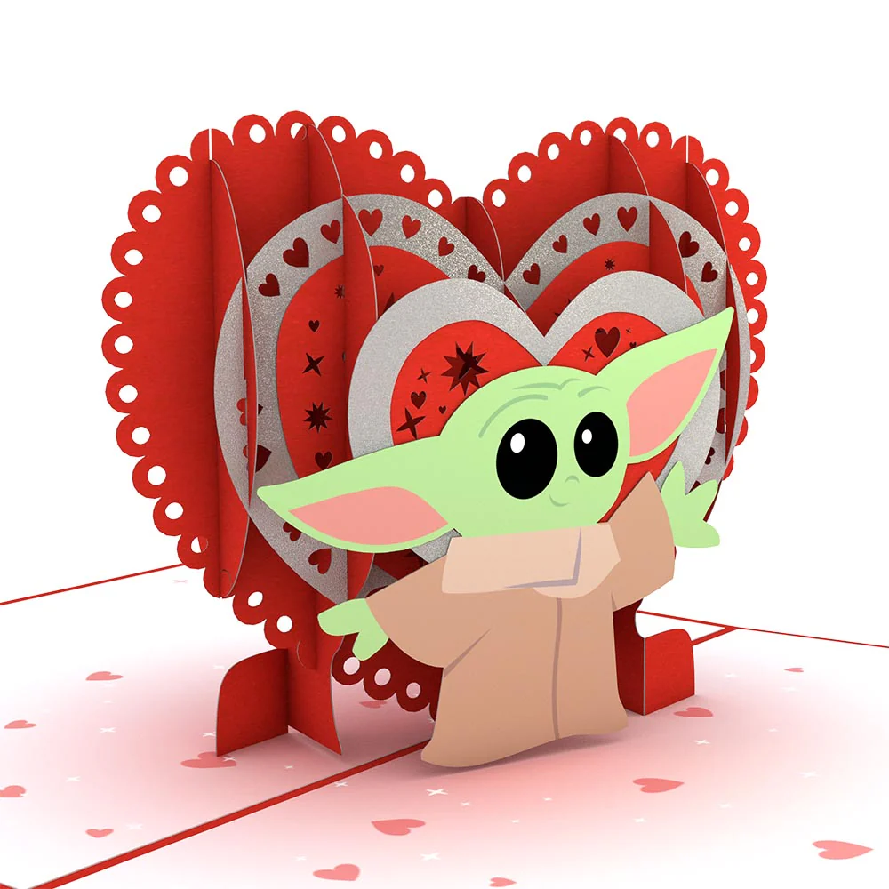Star Wars™ The Mandalorian™ The Child: Valentine's Way Pop-Up Card - Image 2