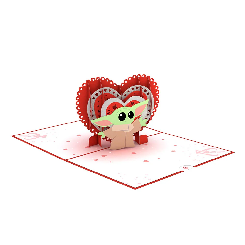 Star Wars™ The Mandalorian™ The Child: Valentine's Way Pop-Up Card - Image 3