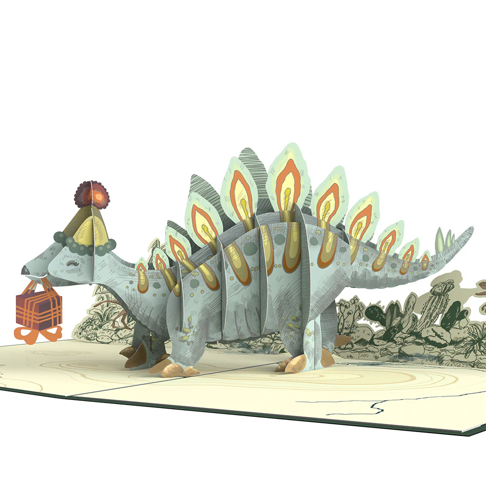 Stegosaurus Birthday Pop-Up Card - Image 2
