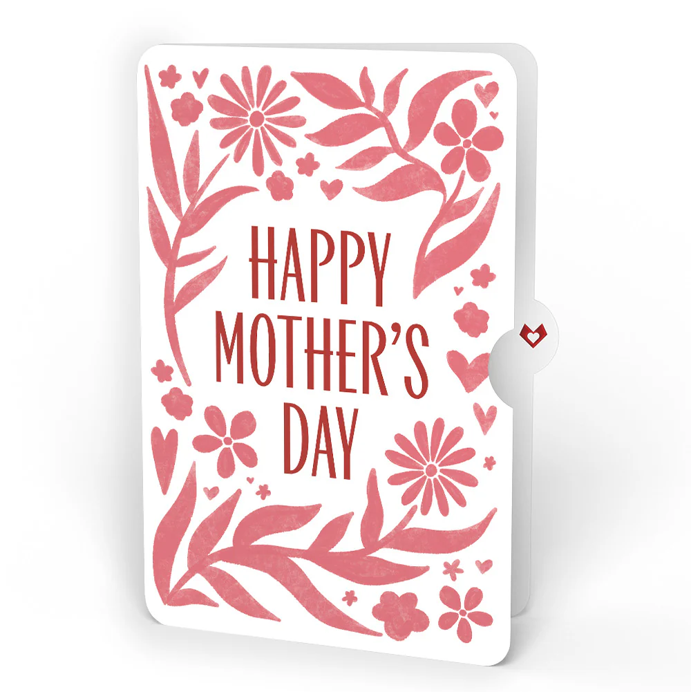 Stitched with Love Mother’s Day HeartFelt Charm Card™ and Bold Petal Pattern Sentiment Set for Mom - Image 4