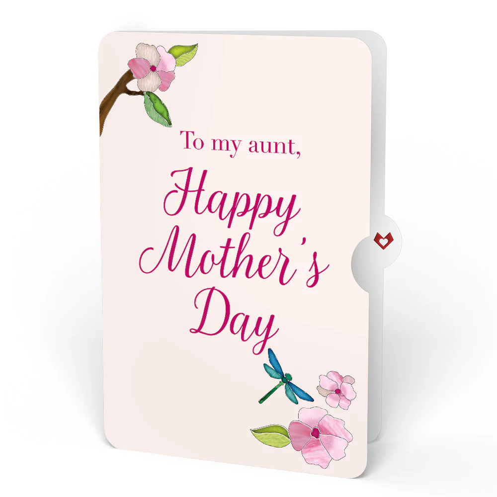 Sun-dappled Cherry Blossom Mother’s Day Suncatcher Bouquet and Sentiment Set for Aunt - Image 4