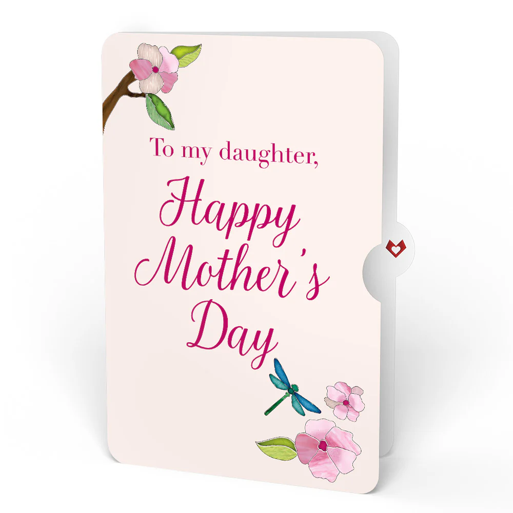 Sun-dappled Cherry Blossom Mother’s Day Suncatcher Bouquet and Sentiment Set for Daughter - Image 4