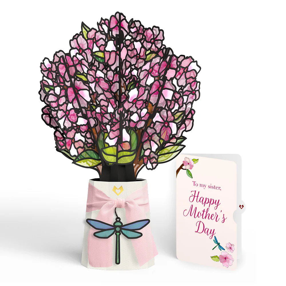 Sun-dappled Cherry Blossom Mother’s Day Suncatcher Bouquet and Sentiment Set for Sister