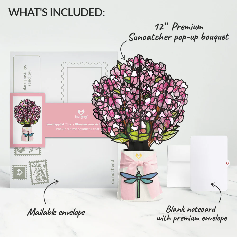 Sun-dappled Cherry Blossom Suncatcher Bouquet - Image 6