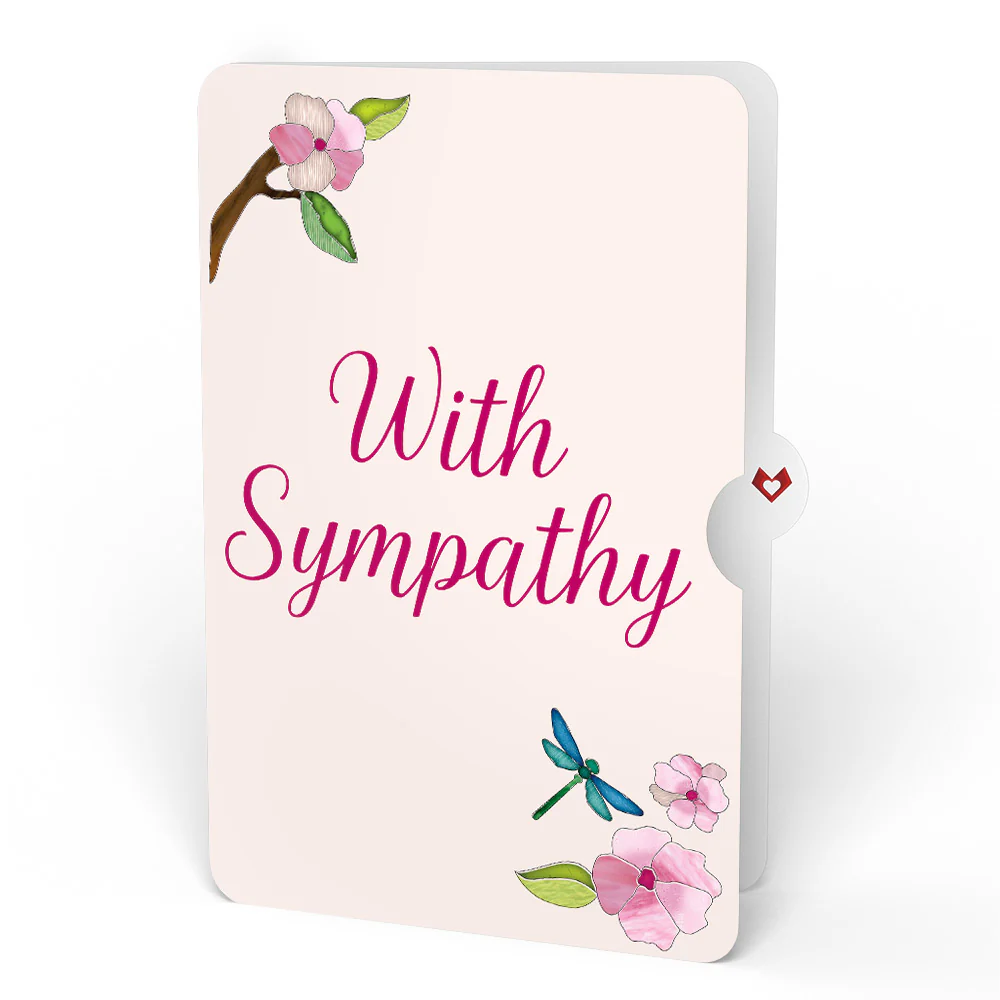 Sun-dappled Cherry Blossom Sympathy Suncatcher Bouquet and Sentiment Set - Image 4