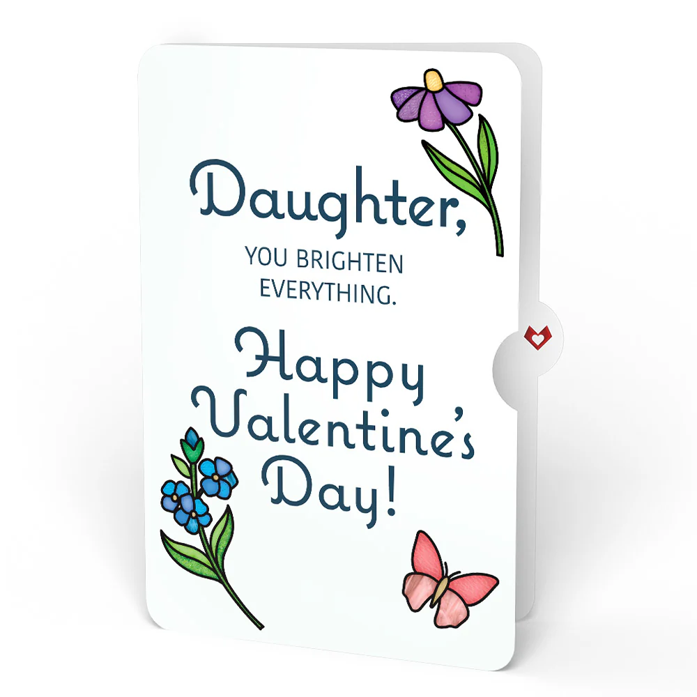 Sun-dappled Cherry Blossom Valentine Suncatcher Bouquet and Sentiment Set for Daughter - Image 4