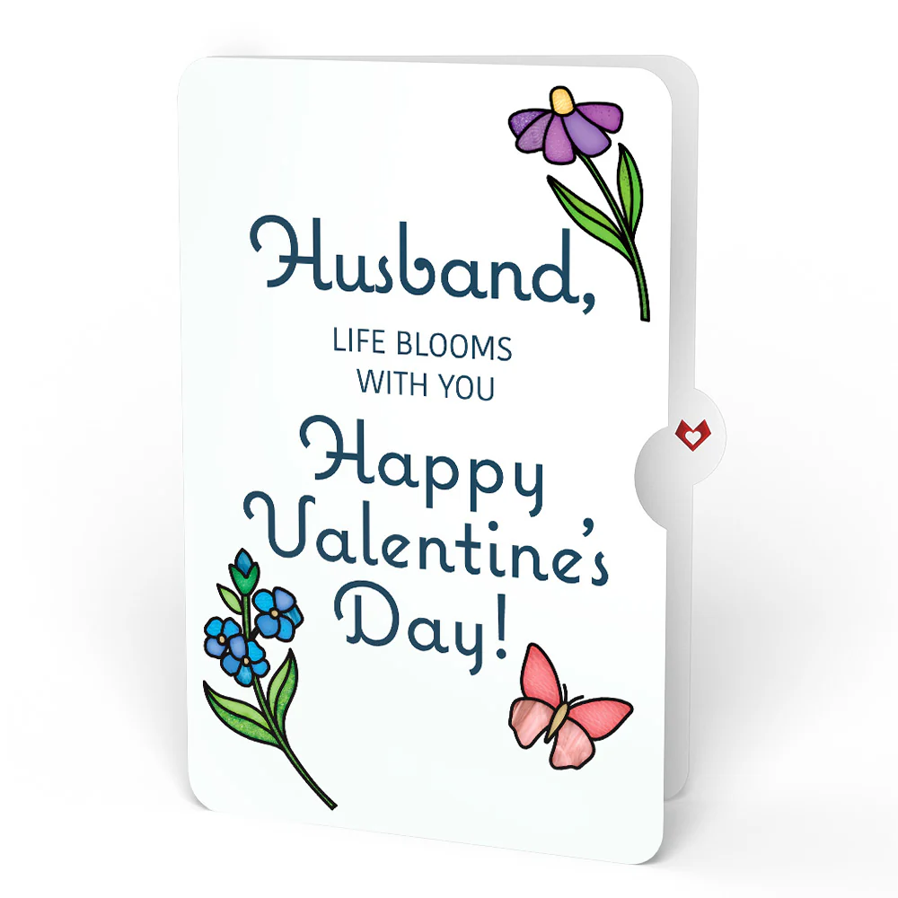 Sun-dappled Cherry Blossom Valentine Suncatcher Bouquet and Sentiment Set for Husband - Image 4