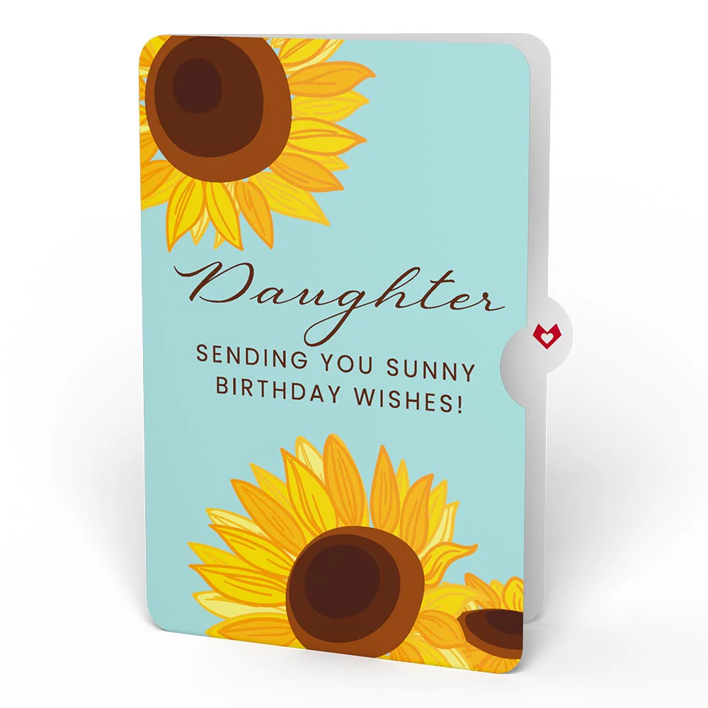 Sunflower Birthday Pop-Up Card and Sentiment Set for Daughter - Image 4