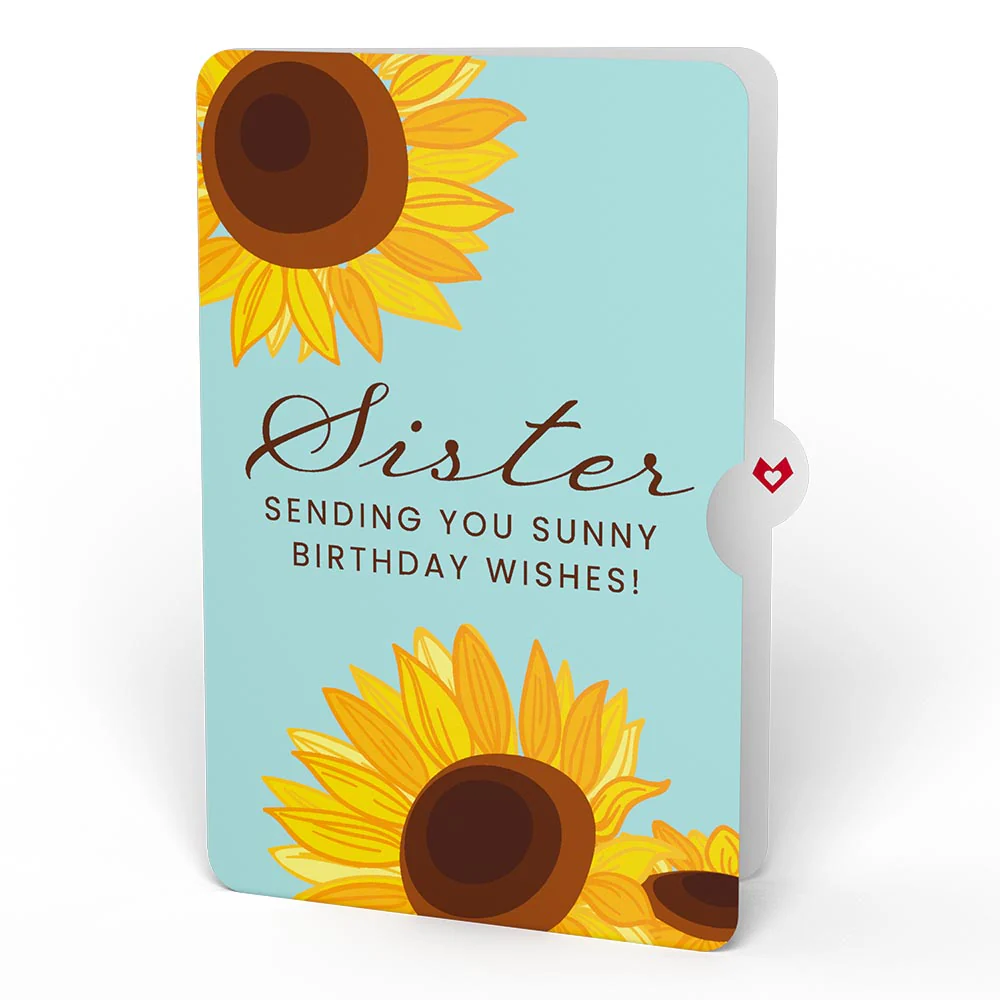 Sunflower Birthday Pop-Up Card and Sentiment Set for Sister - Image 4