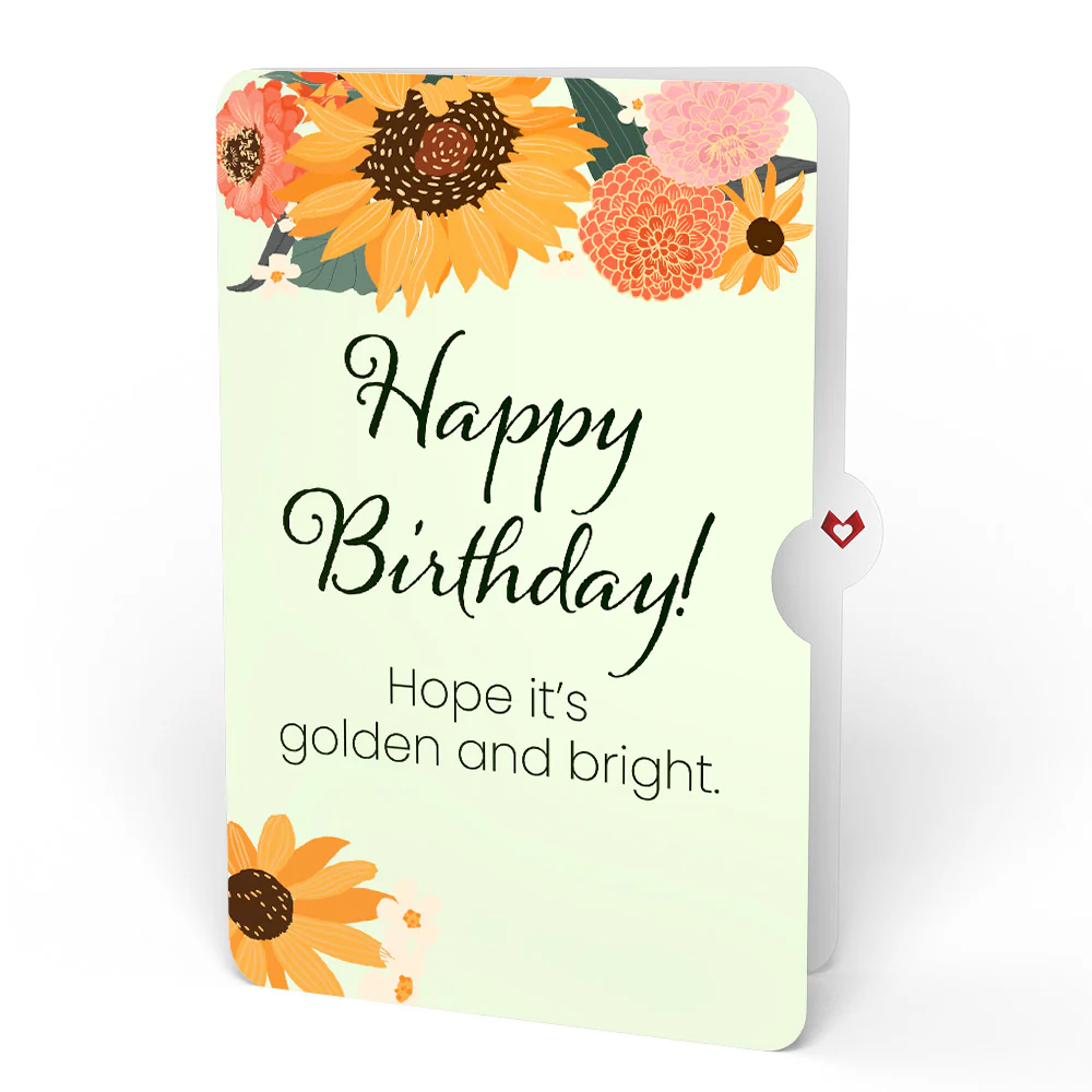 Sunflower Blooms Birthday Bouquet and Sentiment Set - Image 4