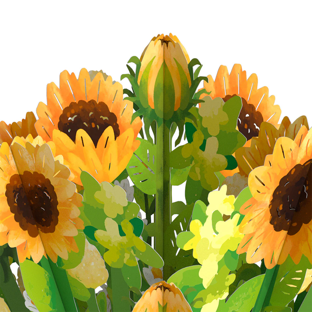 Sunflower Blooms Congratulations Bouquet and Sentiment Set - Image 3