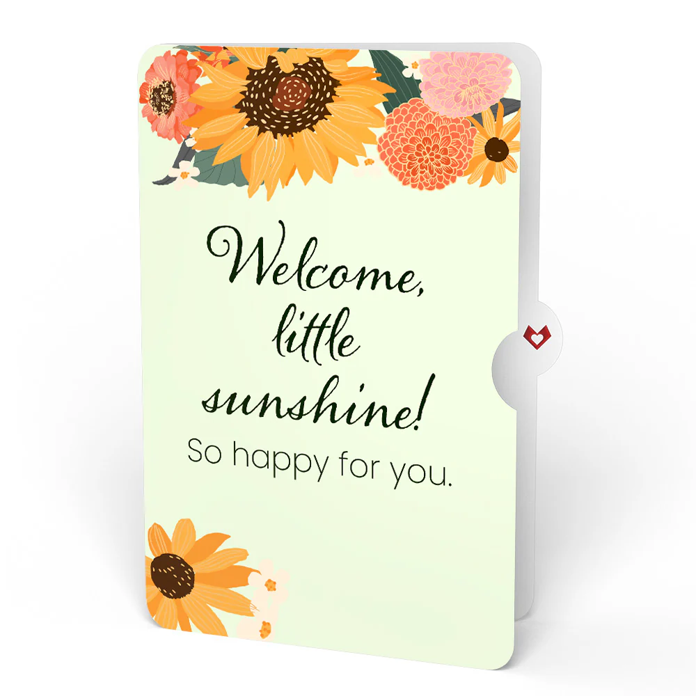Sunflower Blooms New Baby Bouquet and Sentiment Set - Image 4