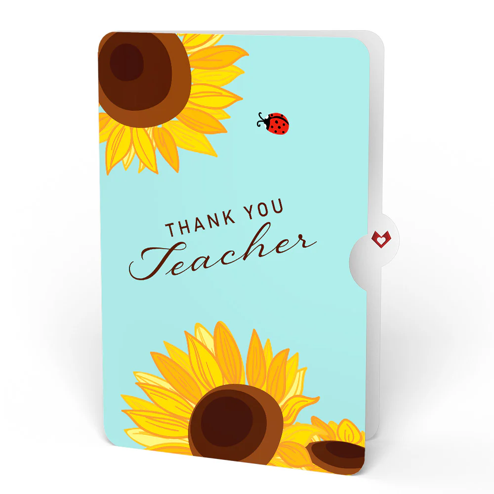 Sunflower Blooms Thank You Bouquet and Sentiment Set for Teacher - Image 4
