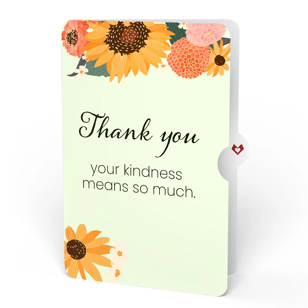 Sunflower Butterflies Thank You Pop-Up Card and Sentiment Set - Image 4