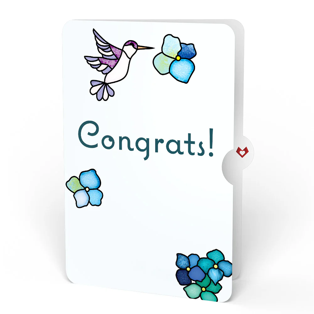 Sunlit Hydrangeas Congratulations Suncatcher Bouquet and Sentiment Set - Image 4