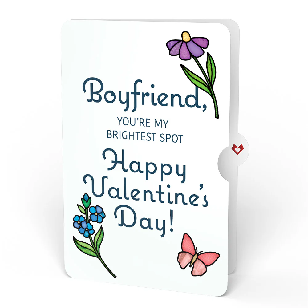 Sunlit Hydrangeas Valentine Suncatcher Bouquet and Sentiment Set for Boyfriend - Image 4