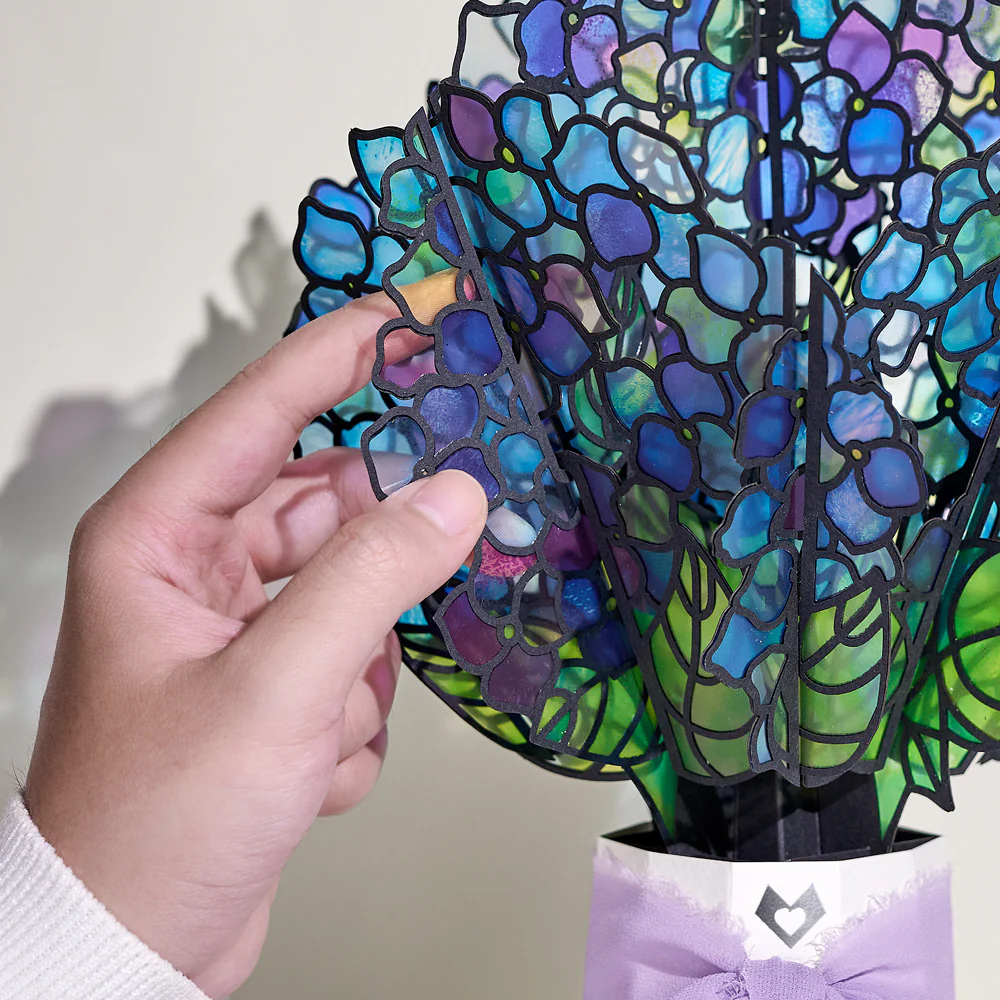 Sunlit Hydrangeas Wedding Suncatcher Bouquet and Sentiment Set - Image 3