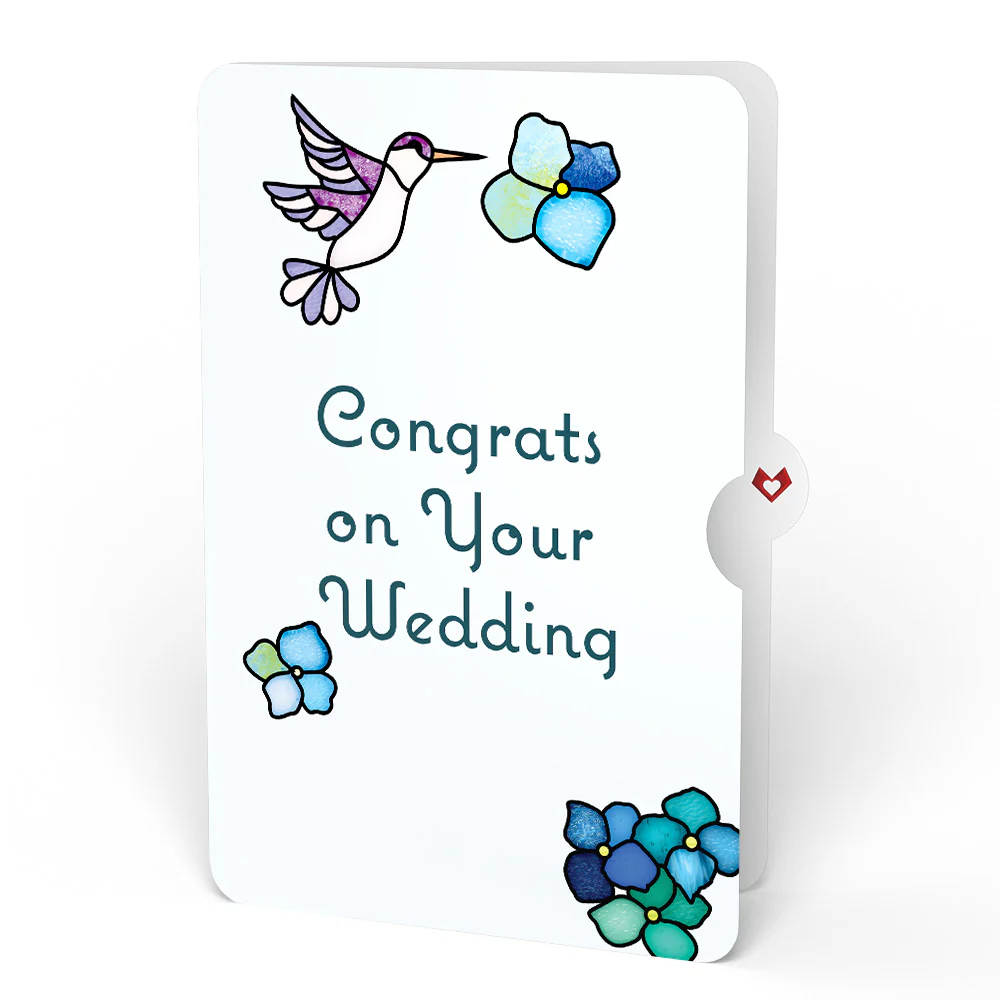 Sunlit Hydrangeas Wedding Suncatcher Bouquet and Sentiment Set - Image 4
