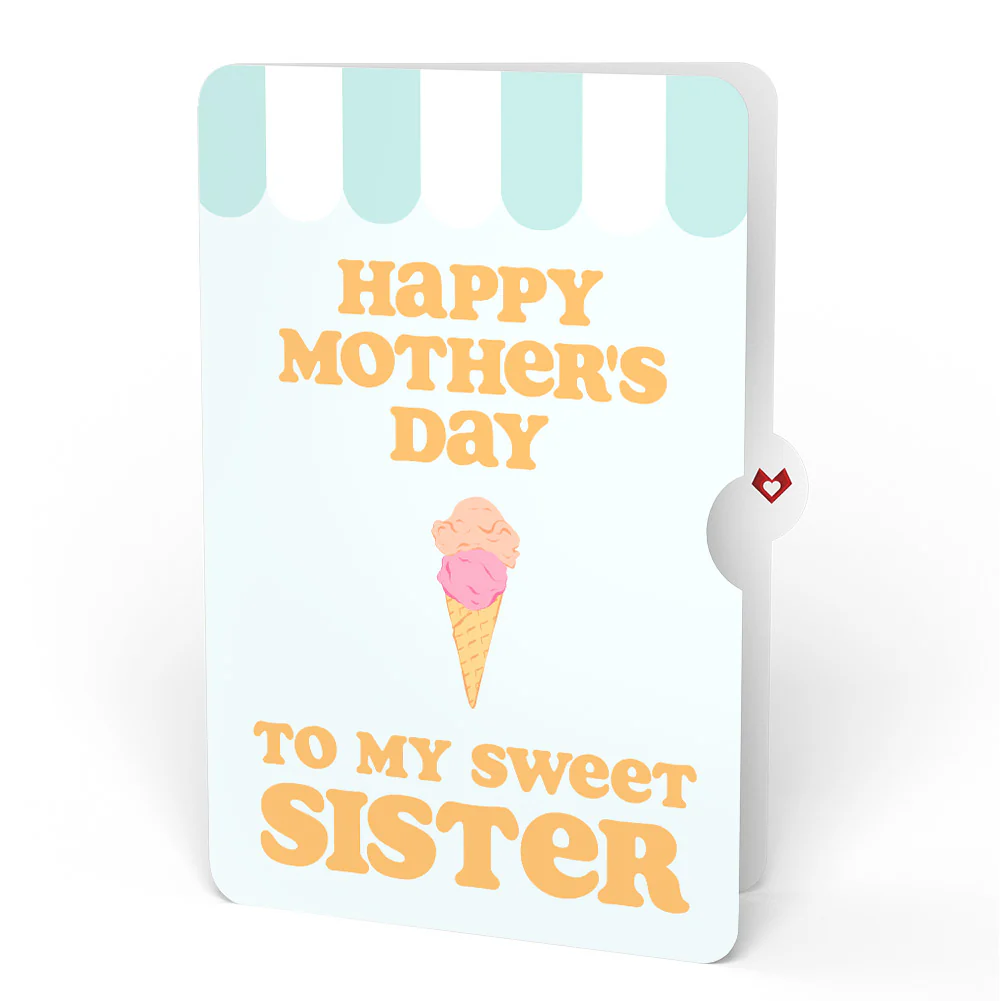Sweet Day Ice Cream Mother’s Day Pop-Up Card and Sentiment Set for Sister - Image 4