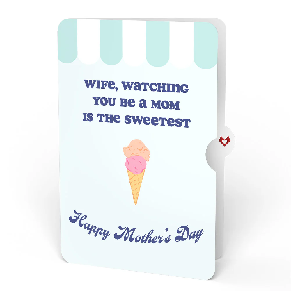 Sweet Day Ice Cream Mother’s Day Pop-Up Card and Sentiment Set for Wife - Image 4
