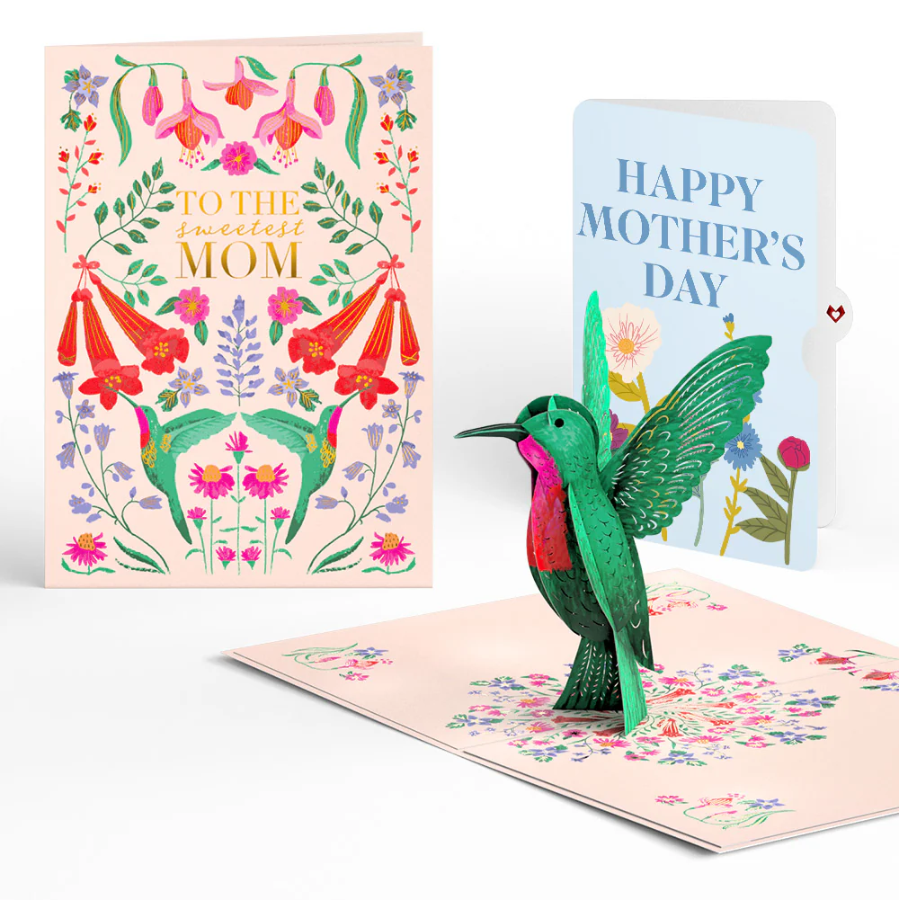 Sweetest Mom Hummingbird Mother's Day Pop-Up Card and Sentiment Set