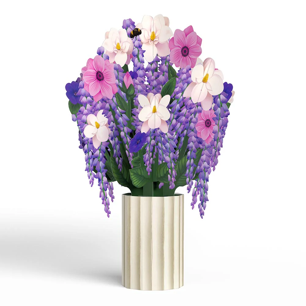 Sweetest Mom Hummingbird Pop-Up Card & Bouquet Bundle - Image 4