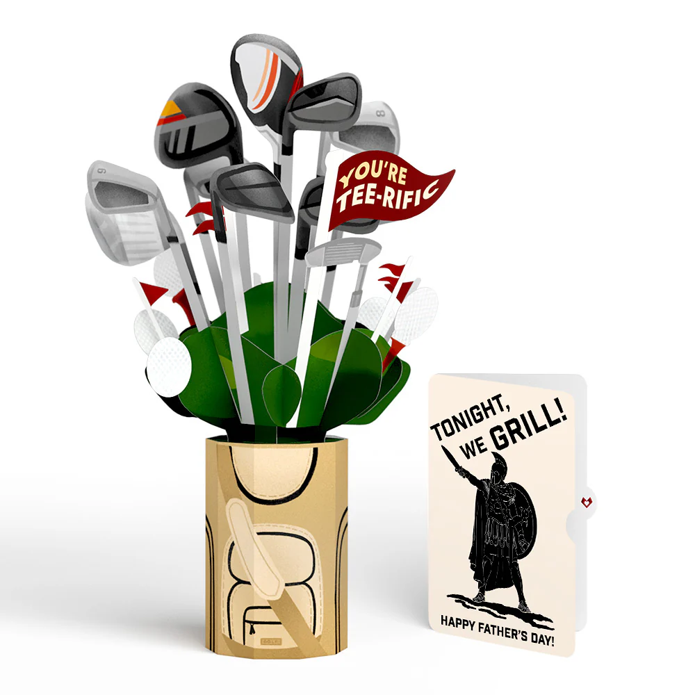 Tee-rific Golf Father's Day Bouquet and Spartan Grilling Sentiment Set