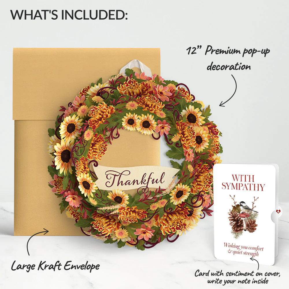 Thankful Sympathy Wreath and Sentiment Set - Image 2