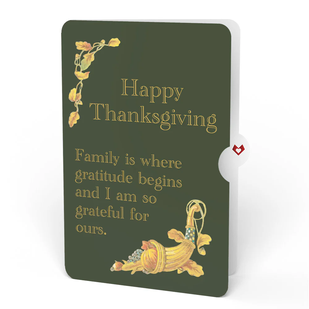 Thanksgiving Greetings Vintage Turkey Pop-Up Card and Sentiment Set for Family - Image 4