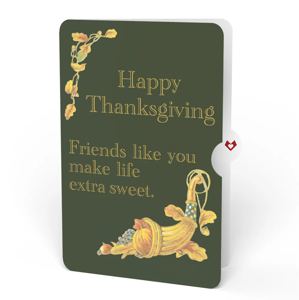 Thanksgiving Greetings Vintage Turkey Pop-Up Card and Sentiment Set for Friend - Image 4