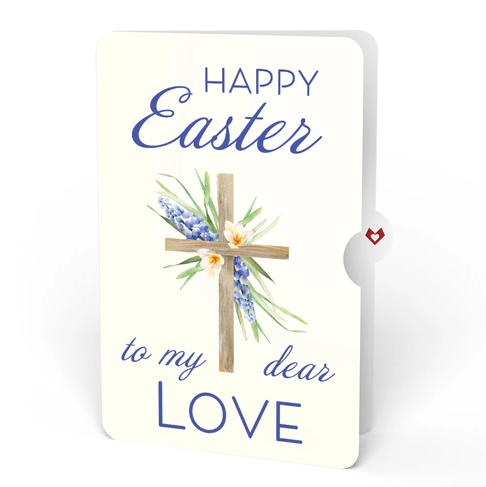 The Lord Bless You Floral Cross Easter Pop-Up Card and Sentiment Set for My Love - Image 4