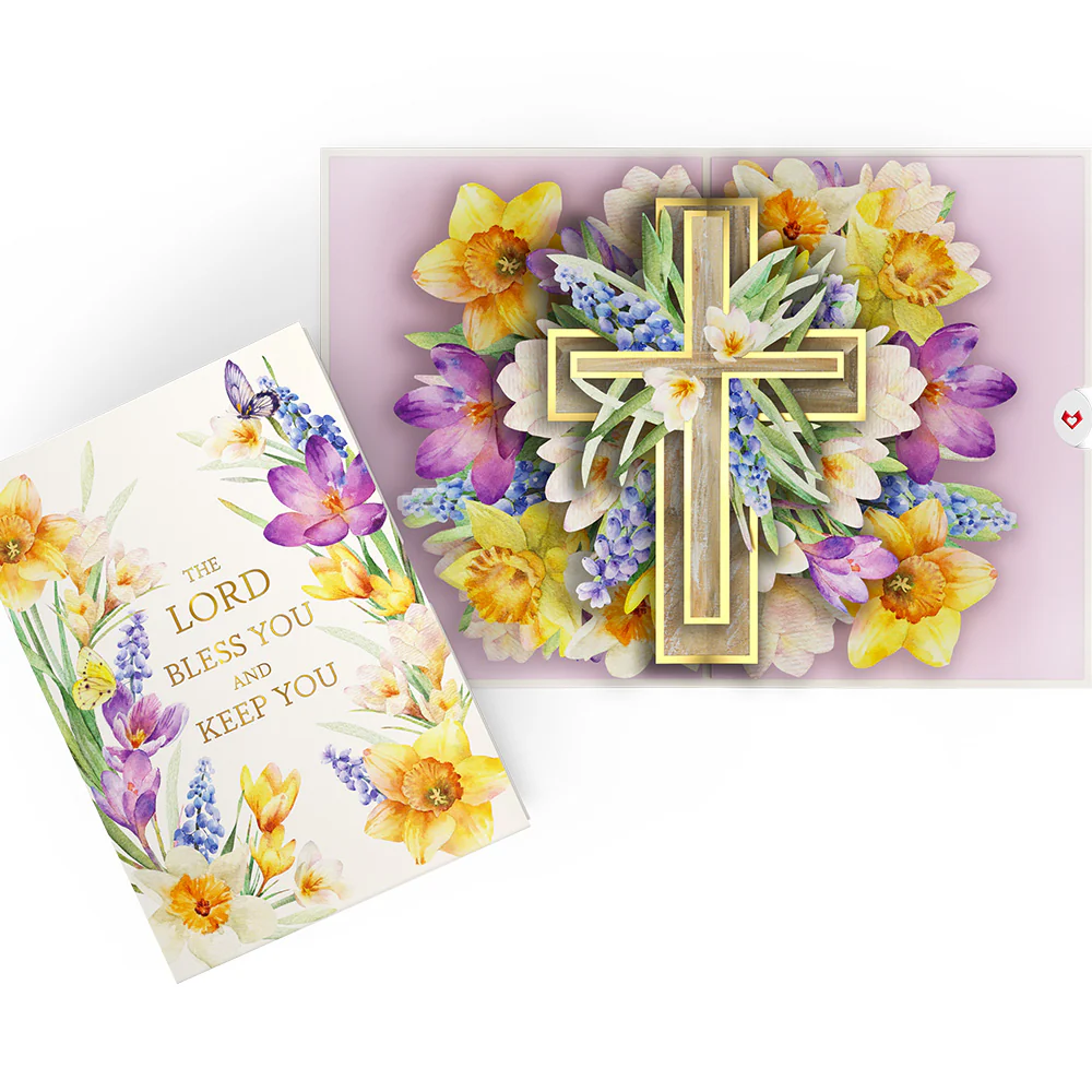 The Lord Bless You Pop-Up Card & Suncatcher Bouquet Bundle - Image 2