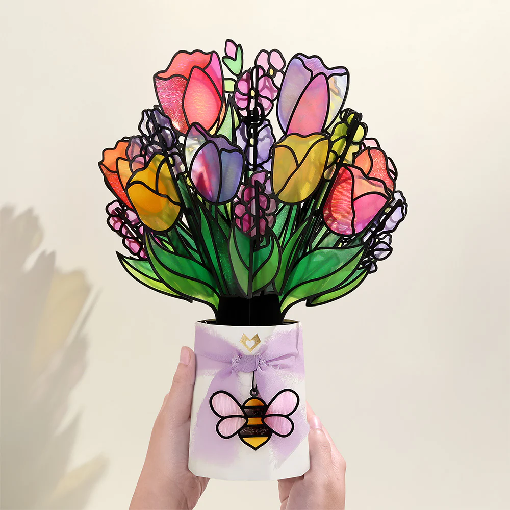 The Lord Bless You Pop-Up Card & Suncatcher Bouquet Bundle - Image 7