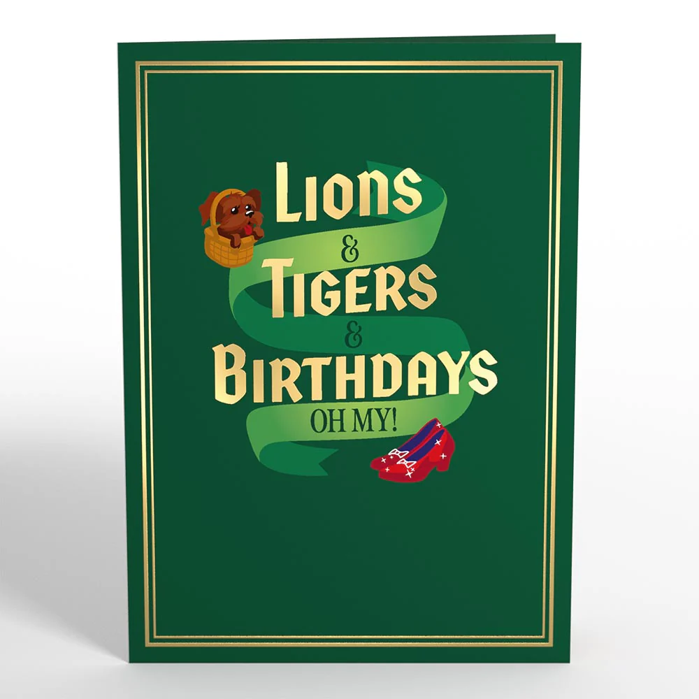 The Wizard of Oz Lions & Tigers & Birthdays Pop-Up Card - Image 5