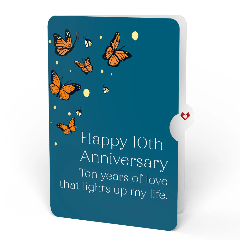 Thinking of You Butterfly Jar 10th Anniversary Light-Up Pop-Up Card and Sentiment Set - Image 4