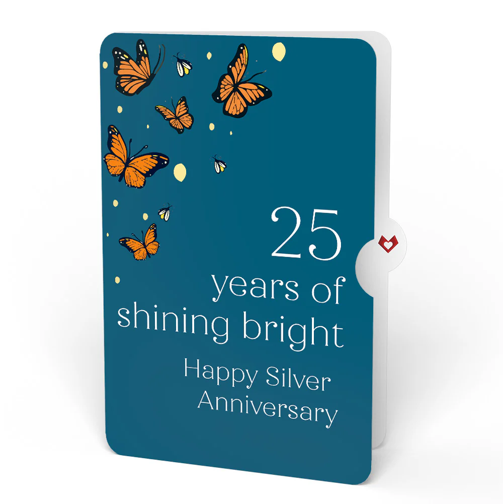 Thinking of You Butterfly Jar 25th Anniversary Light-Up Pop-Up Card and Sentiment Set - Image 4
