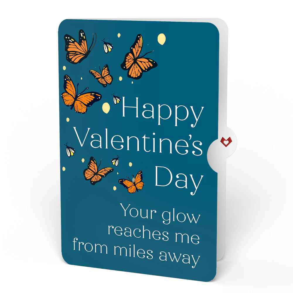 Thinking of You Butterfly Jar Valentine Light-Up Pop-Up Card and Monarch Butterflies Long Distance Relationship Sentiment Set - Image 4