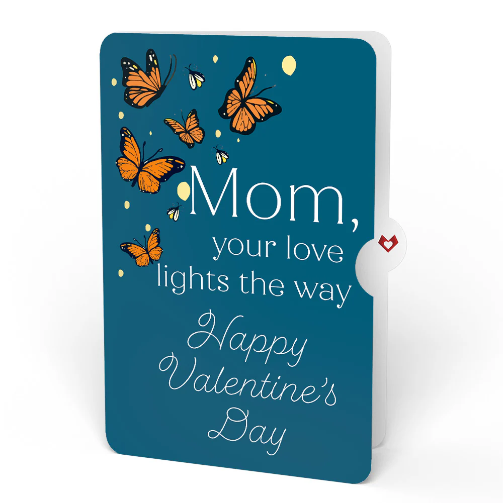 Thinking of You Butterfly Jar Valentine Light-Up Pop-Up Card and Sentiment Set for Mom - Image 4