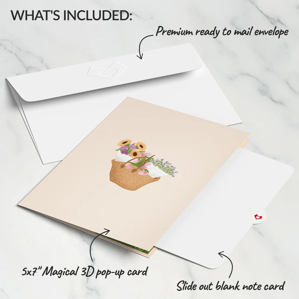 Thinking of You Flower Cart Pop-Up Card - Image 5