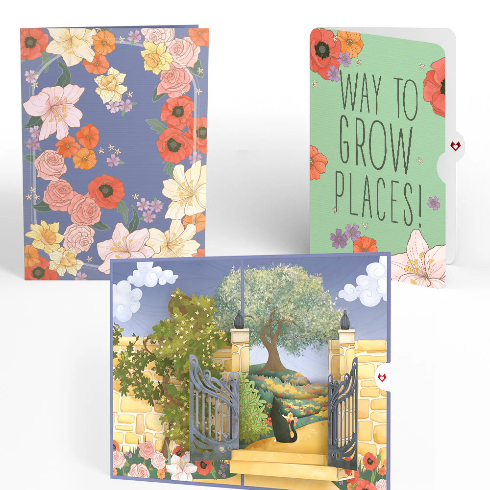 Through the Garden Gate Congratulations Pop-Up Card and Sentiment Set
