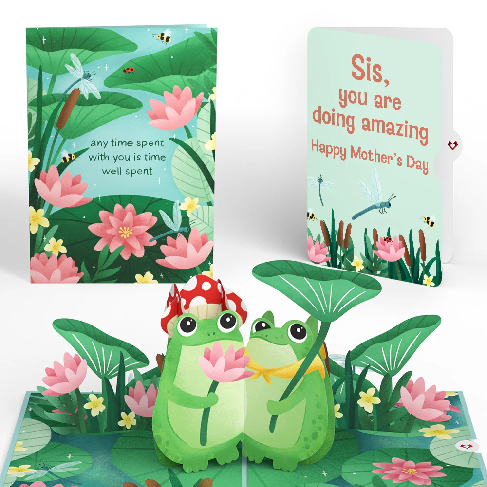 Time Well Spent Frogs Mother’s Day Pop-Up Card and Sentiment Set for Sister