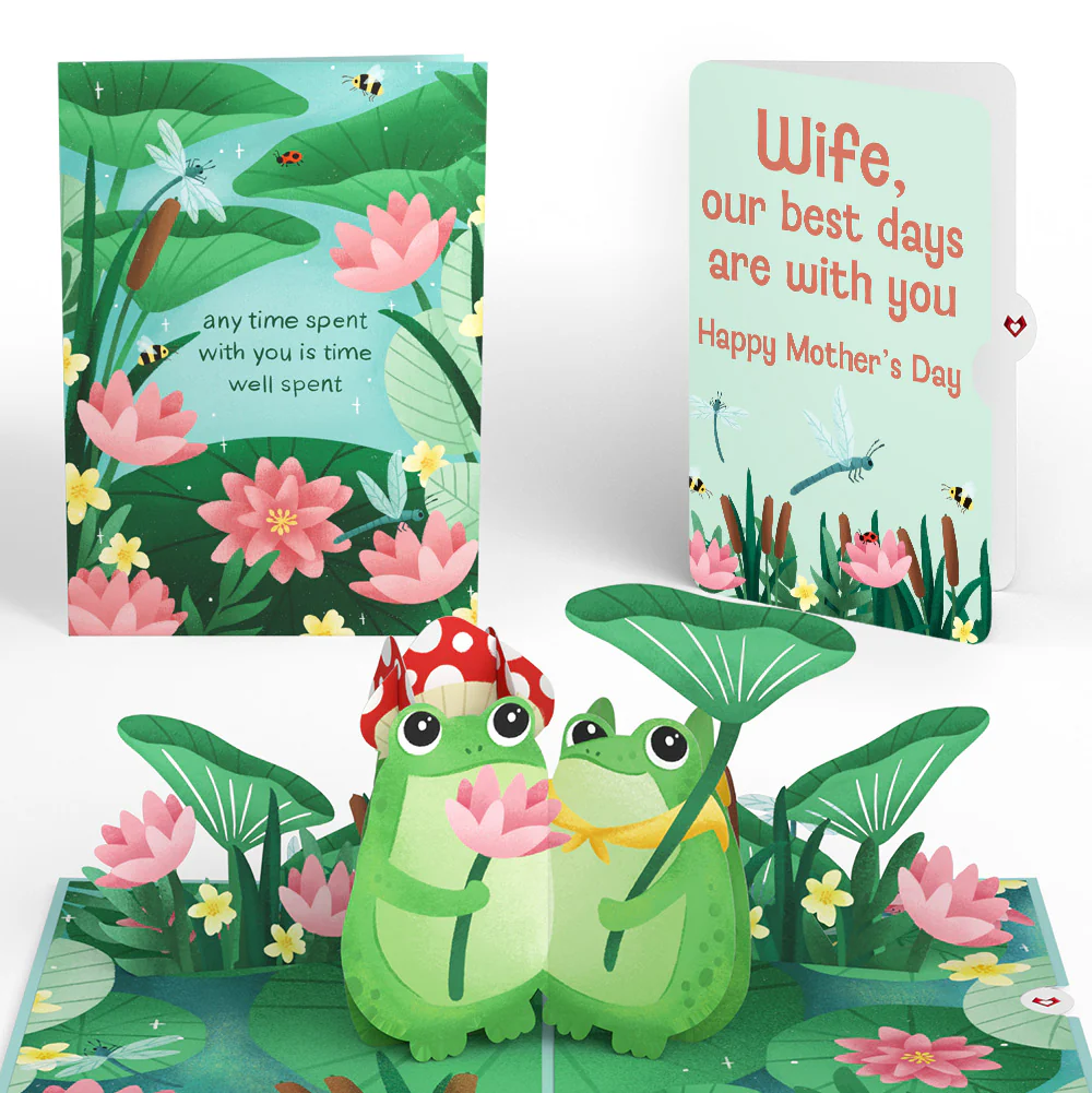 Time Well Spent Frogs Mother’s Day Pop-Up Card and Sentiment Set for Wife