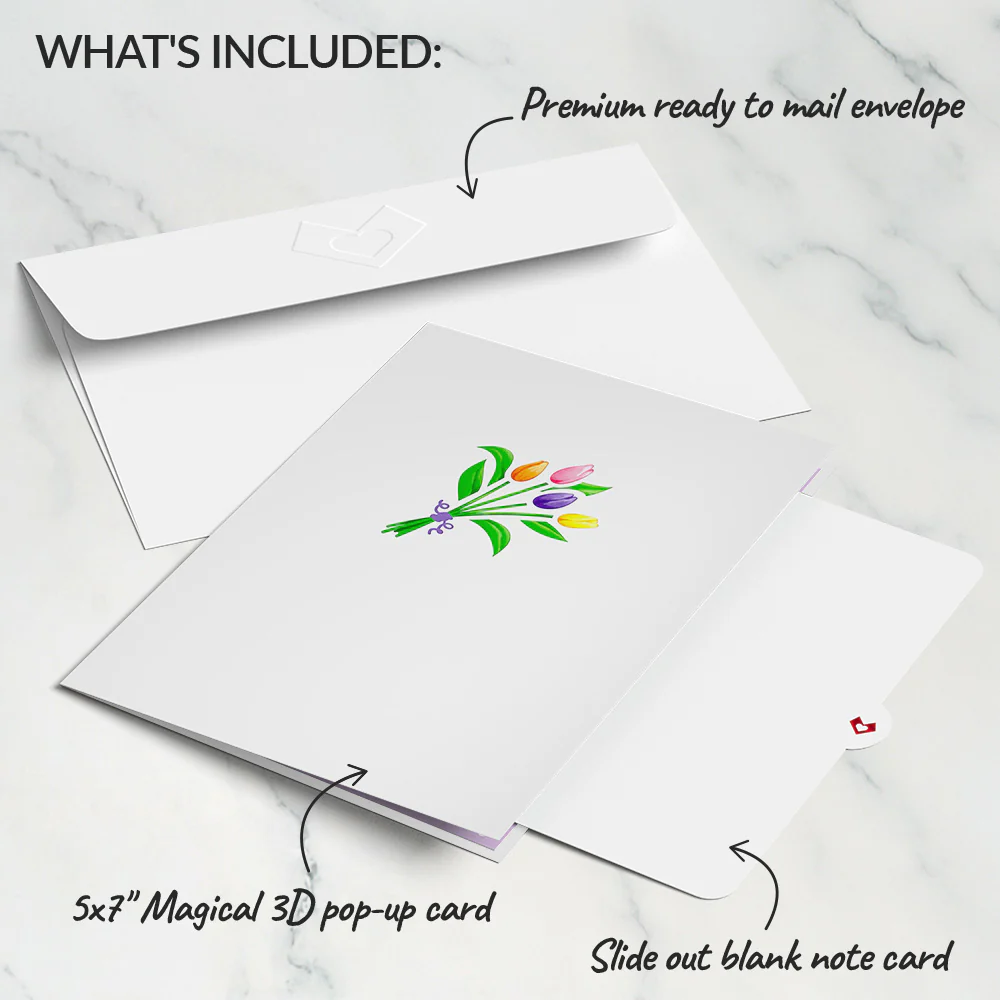 Timeless Tulips Pop-Up Card - Image 5