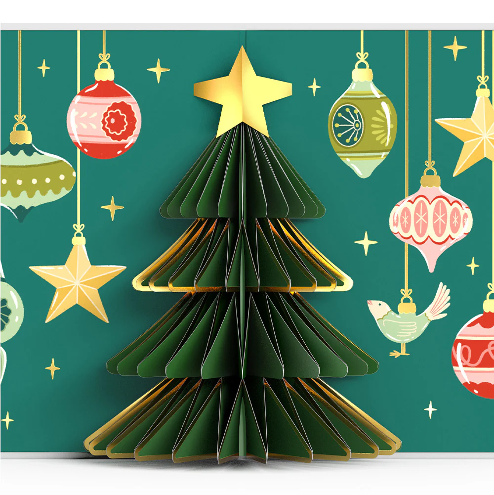 Tis the Season Christmas Tree Pop-Up Card and Sentiment Set - Image 3