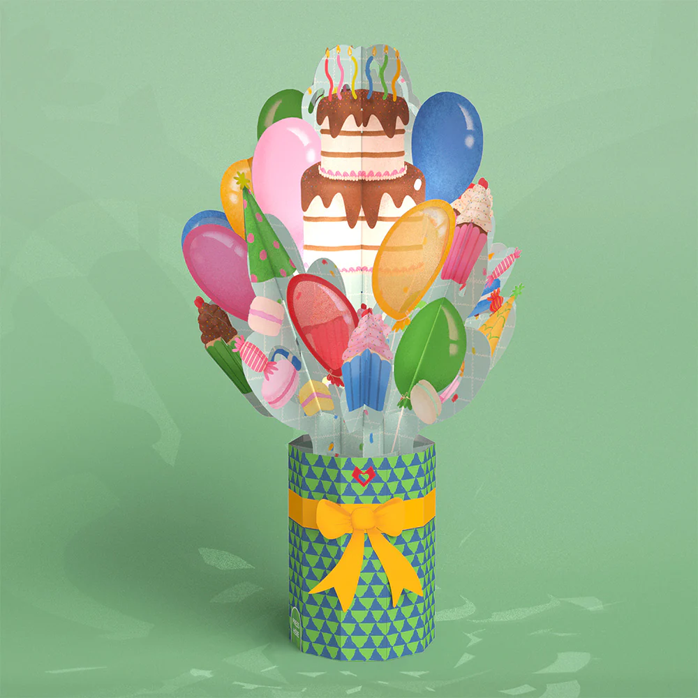 Too Many Candles Birthday Music and Lights Pop-Up Card & Bouquet Bundle - Image 5