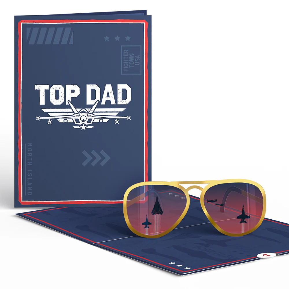 Top Gun: Maverick Top Dad Pop-Up Card
