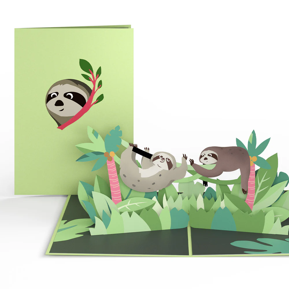 Tree Top Sloths Pop-Up Card