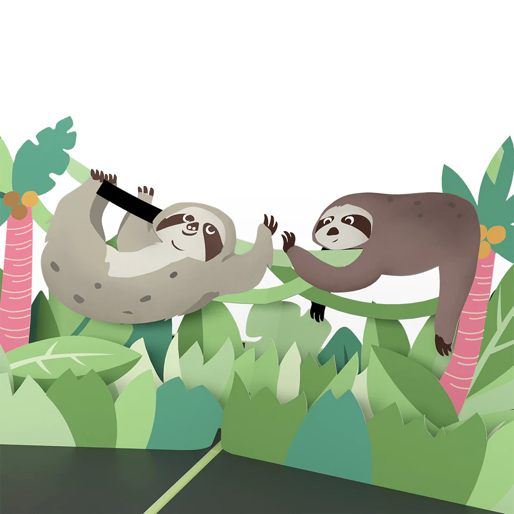 Tree Top Sloths Pop-Up Card - Image 2